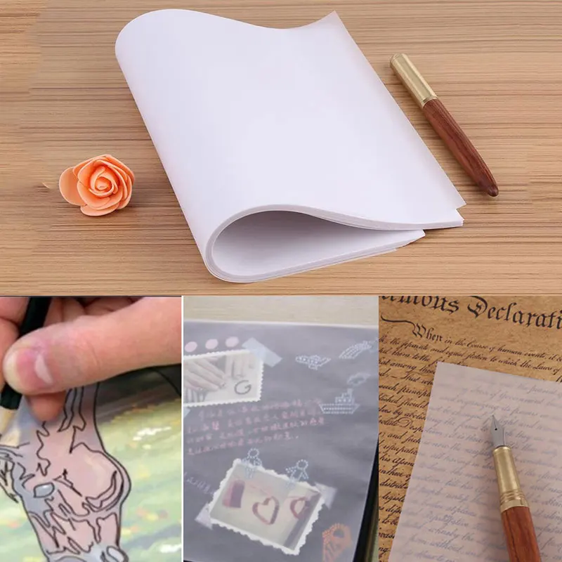 100 шт. A4 серной кислоты прозрачный отслеживания Бумага DIY копирования каллиграфия