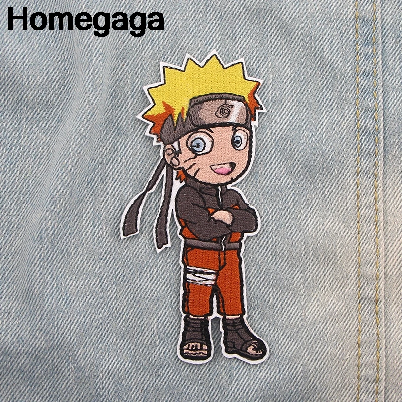 Homegaga Наруто аппликационные заплатки Сделай Сам железо на para обуви джинсы мешок рубашка одежда аксессуары наклейки в стиле панк вышитые значки D2186