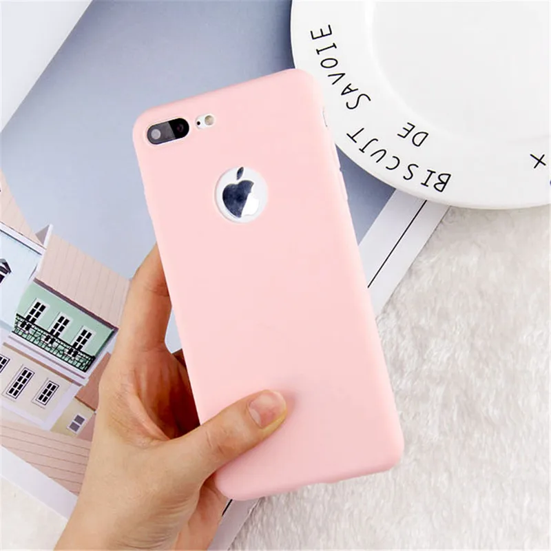 Карамельный цвет чехол для телефона iPhone 7 Plus XS XR Max Мягкая силиконовая задняя