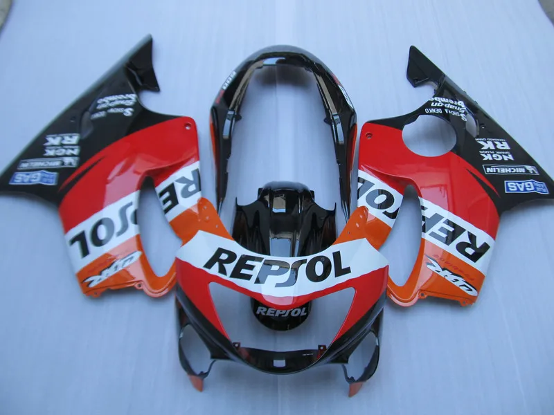 REPSOL красный черный обтекатель комплект для CBR600 F4 99 00 литьевая форма CBR600F4 1999 2000