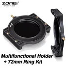 Держатель фильтра ZOMEI + 72-72 мм переходное кольцо для Cokin Z-Pro Lee Tiffen Hitech Kood Singh-Ray 4x5 