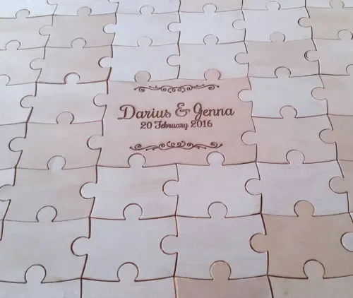 Пользовательские деревянные деревенские головоломки Свадебные книги для гостей