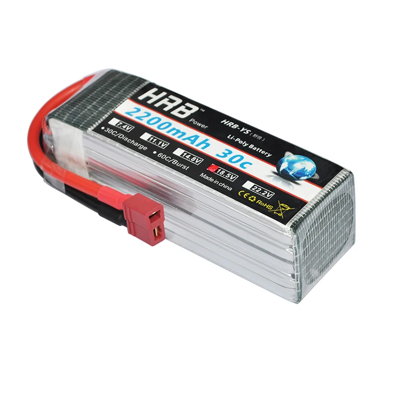 Аккумулятор HRB Lipo 2S 3 S 4S 6 2200 мА/ч 30C 7 4 В 11 1 14 8 в 18 5 22 2 Max 60C для 5S радиоуправляемого
