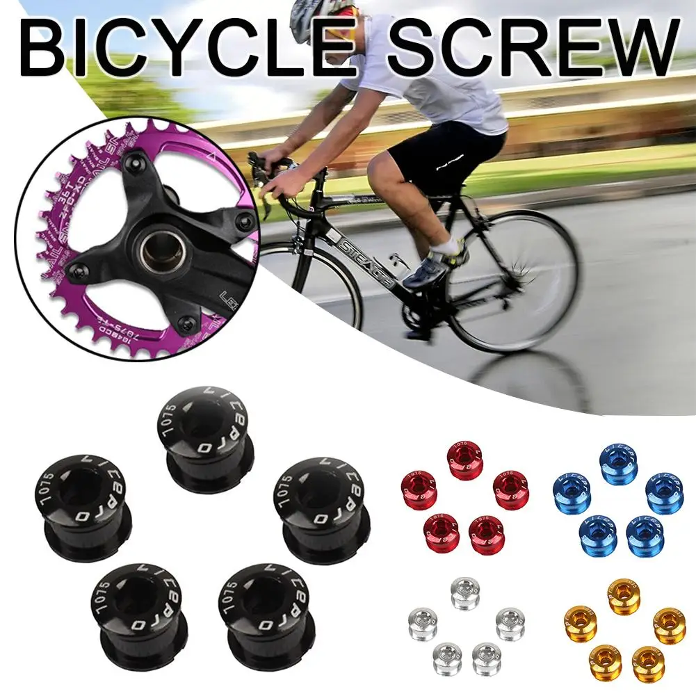 

5pcs Mountain Bike Chainring Screw Bicycle Sprocket Wheel Screw Bicycle Accessories Ultra Light 7075 Aluminum Alloy Screw