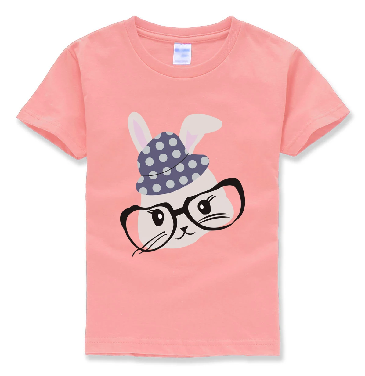 Kawaii/футболка с принтом кролика Детские брендовые футболки короткими рукавами homme