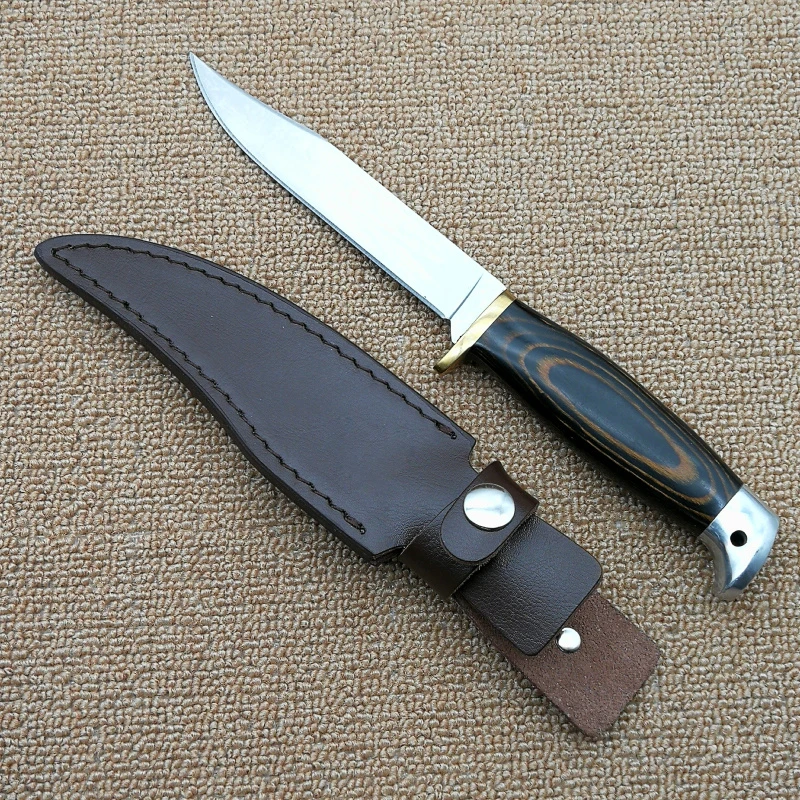 ToughKeng Открытый тактический 5Cr13Mov лезвие деревянной ручкой прямой нож с
