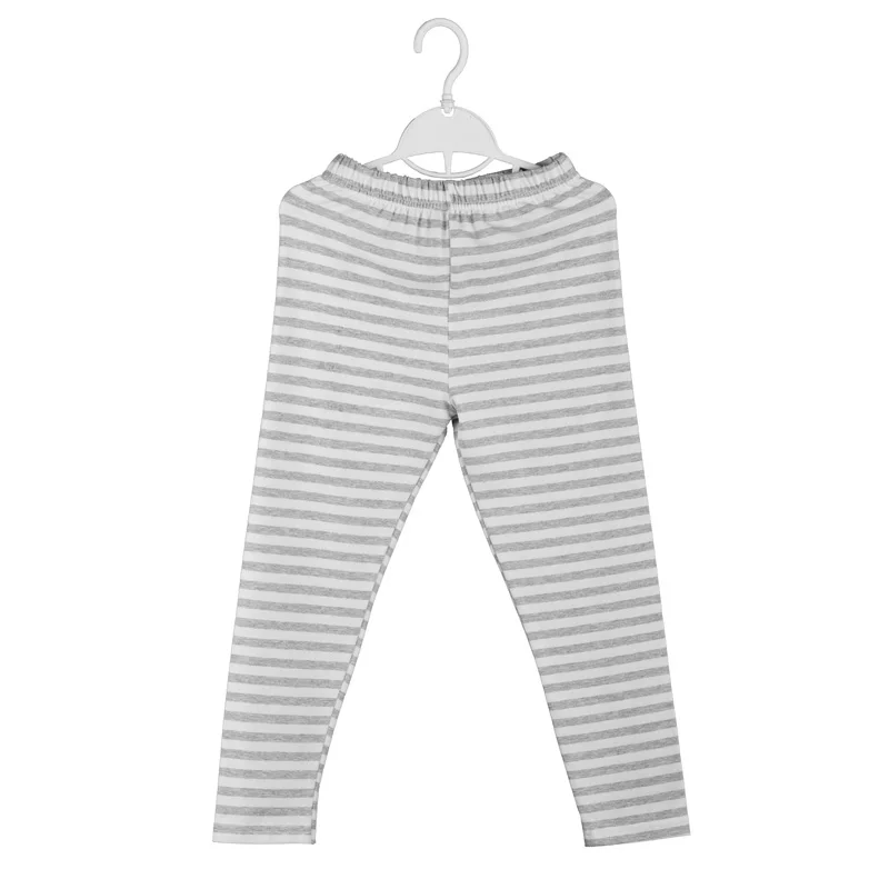 Новый Стиль Дети пижамы костюмы для детей симпатичные pattern полосой белье СЕРЫЙ