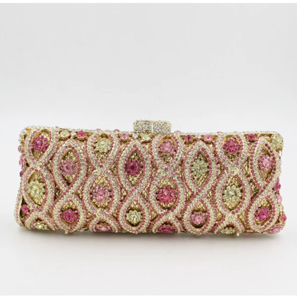 Золотые вечерние клатчи роскошные сумки с бриллиантами Женская Блестящая сумка