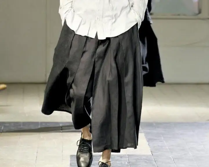 Хит продаж весенние мужские новые модные брюки и юбки больших размеров штаны с