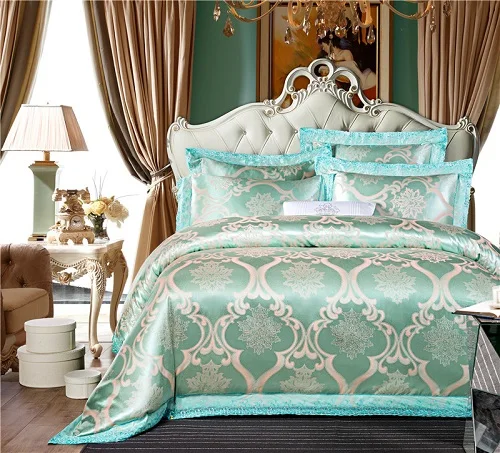 bedding set 9 Хлопок и шелк атлас Розовый и красный цвет элитное постельное белье queen King size комплект постельного белья/Стёганое одеяло крышка льняное постельное белье набор funda nordica Кама - Цвет: bedding set 9