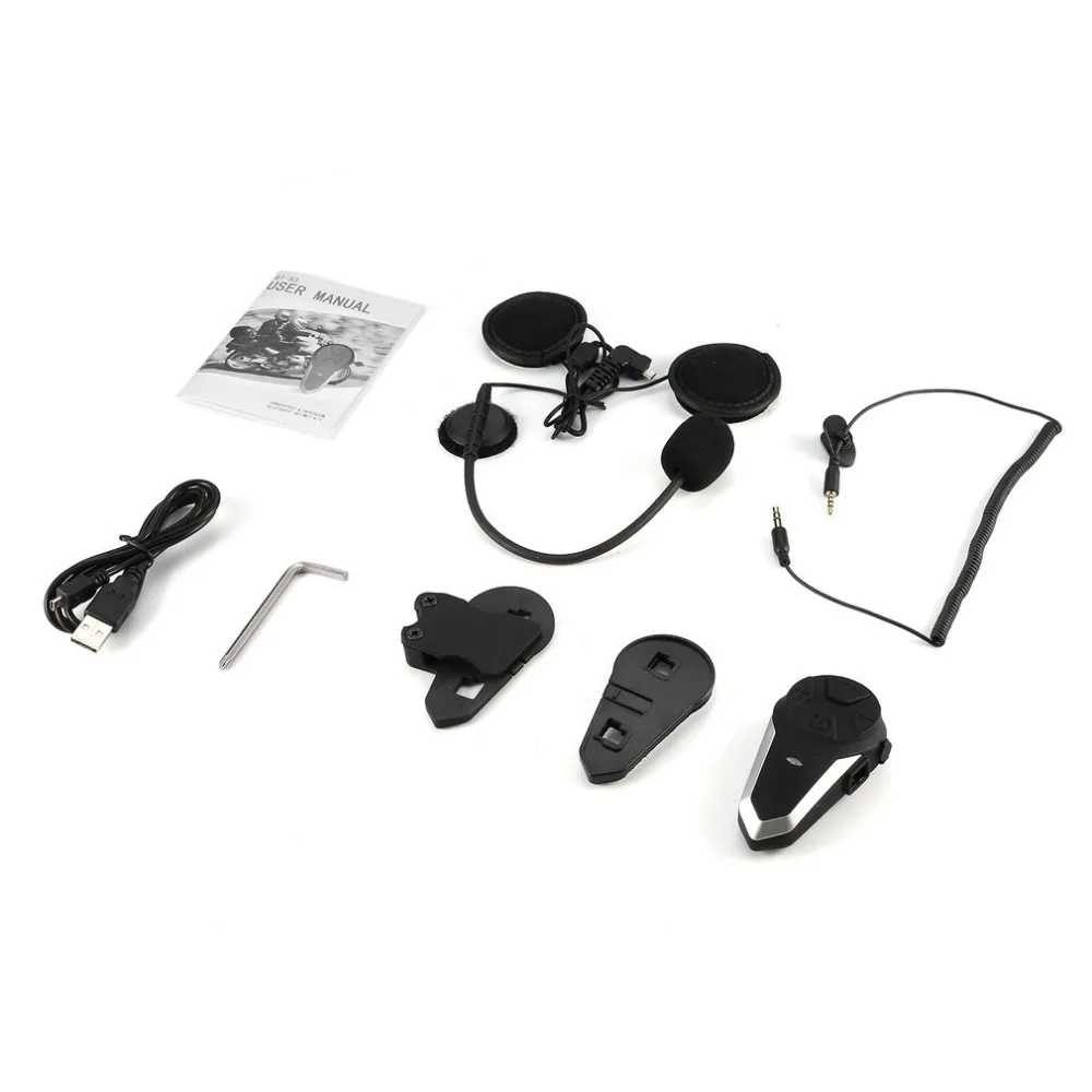BT-S3 1000M Motorcycle BT Interphone Motorbike Helmet Wireless Bluetooth Intercom FM Headset Portable Mini | Электроника