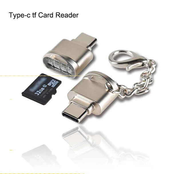 Type C &amp Micro usb 2.0 otg phone memory card reader Aluminum adapter cardreader for TF micro SD microsd readers | Компьютеры и офис