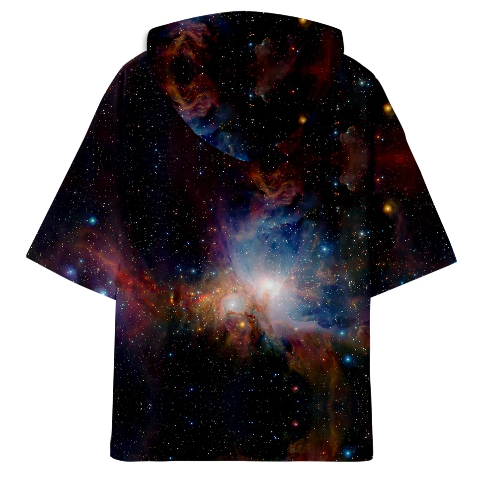 

Starry Sky Pop Short Sleeve Hoodies Sweatshirts Harajuku Skull Print Women/Men Hip Hop Hoodies Clothes 4XL