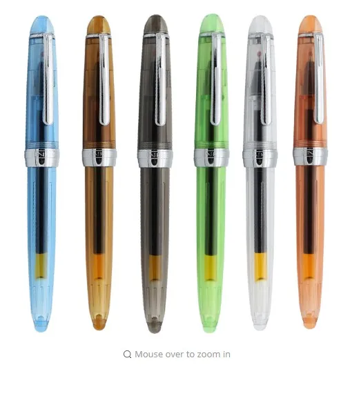 

1pc/lot Jinhao Transparent Gel Pen Silver Clip Nice Quality 0.5mm Black Ink Refill Student Writing Pens School Office Supplies