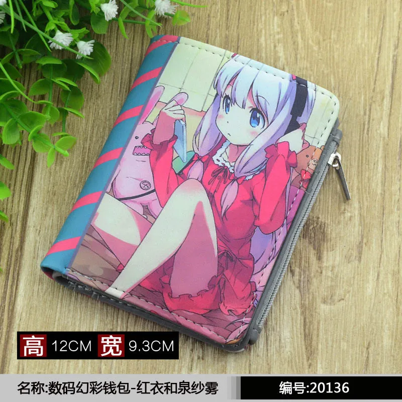 Izumi Sagiri 1 Студенческий короткий кошелек для монет Аниме/ACG Hatsune Miku тисненый кошелек с магнитной кнопкой - Цвет: Izumi Sagiri 1