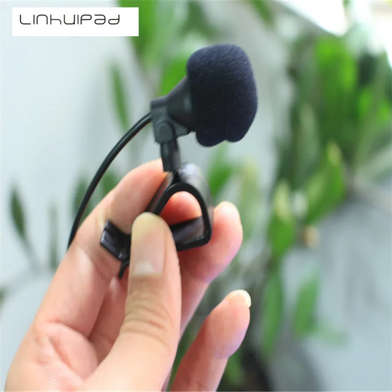 Linhuipad 2.5mm Stereo Jack Plug Mono Car External Microphone Mini Wired Mic DVD Radio Stereo Player HeadUnit Cable 3m 1pcs/lot