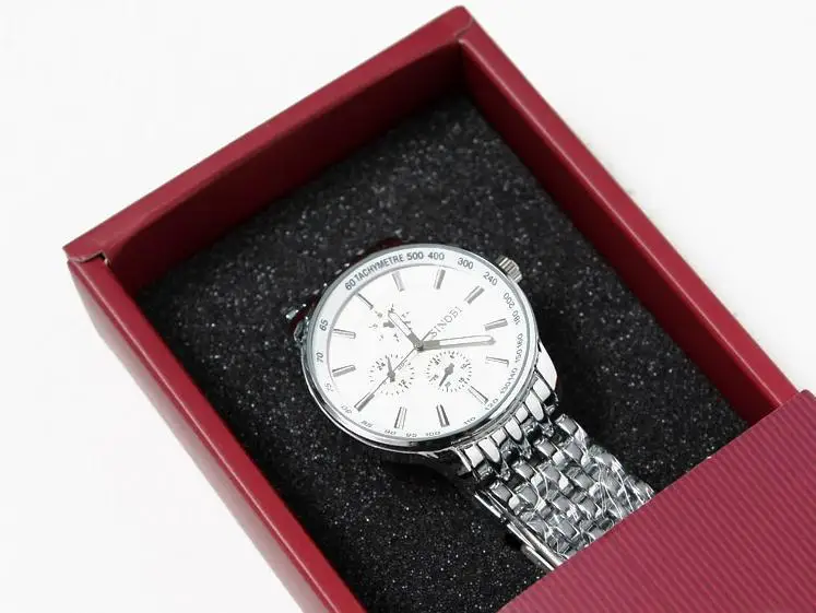 9268 Promotion Sinobi Luxury Brand Watches Men Quartz Full steel Watch business Male Clock Hours Relogio Masculino | Наручные часы