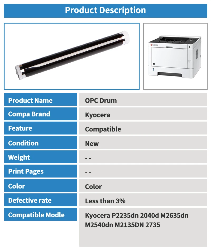 DK1150 DK-1150 1 шт. Высокое качество OPC барабаны для Kyocera P2235dn M2135DN 2735 цилиндр