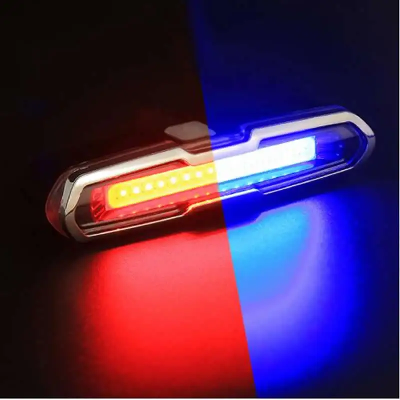 Передний и задний велосипедный фонарь с зарядкой через USB светодиодный на