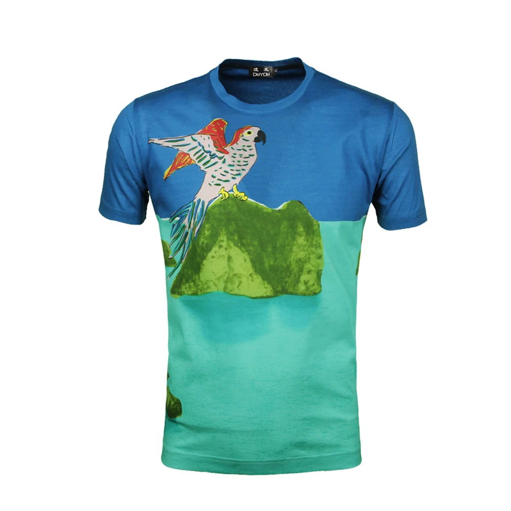 Мужская футболка с рисунком топы Повседневная Homme Футболки округлым вырезом