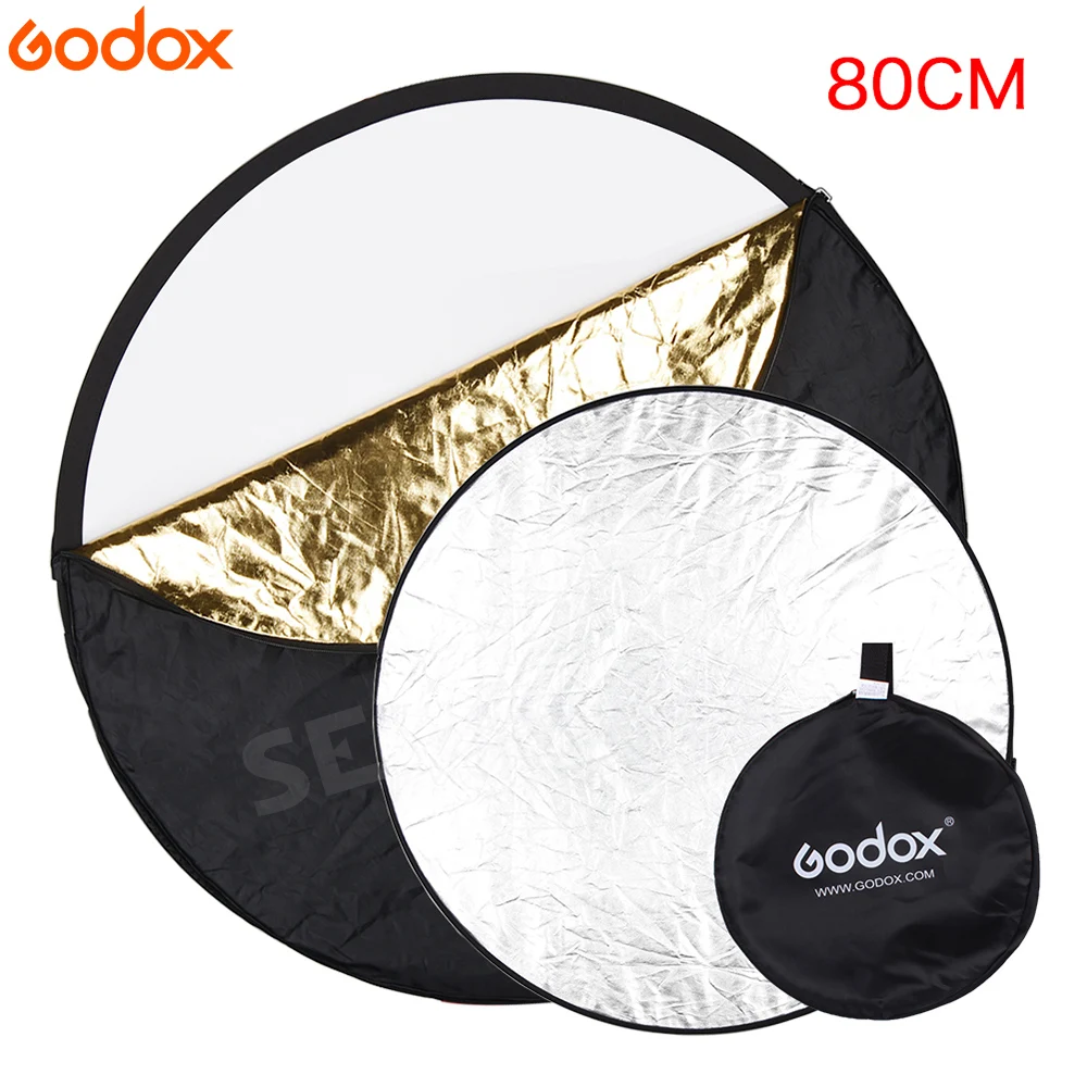 Godox 5 в 1 Портативный складной круглый 80 см Камера освещения фото отражатель диска