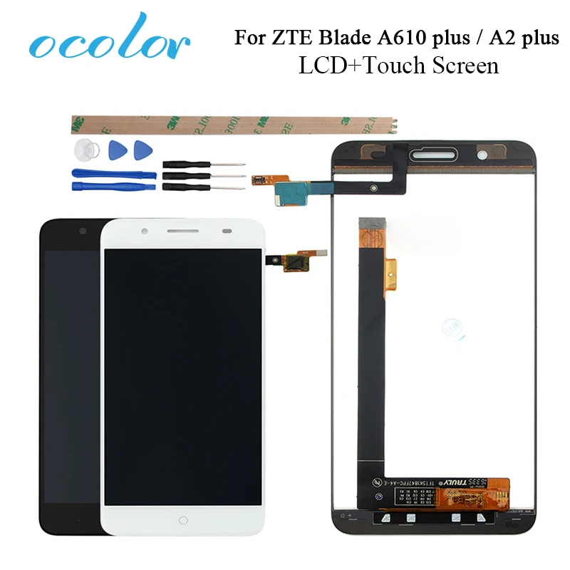 Ocolor для ZTE Blade A610 plus A2 ЖК дисплей и сенсорный экран 5 дюйма в сборе сменный