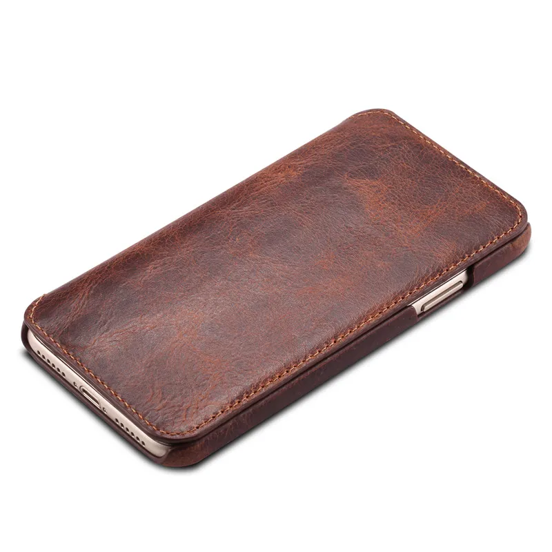 

Genuine Real Leather Slim Simple Business Style Phone Case for iPhone X Flip Cover For iPhone X Case Wallet Luxury For Women