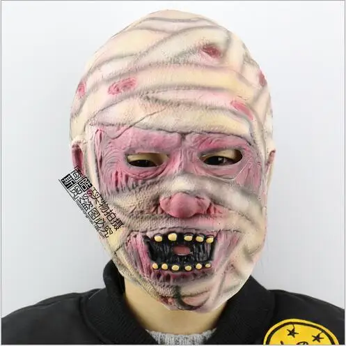Маска на Хэллоуин язык призрак плоская голова маска монголья сороконожка