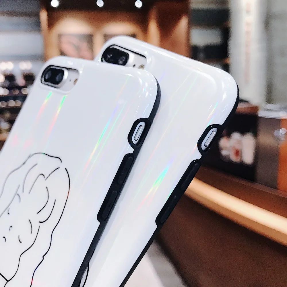 Роскошный бренд глянцевый мягкий силикон imd чехол для iPhone 7 Plus крышка XR X 10 XS Max 6 S 8