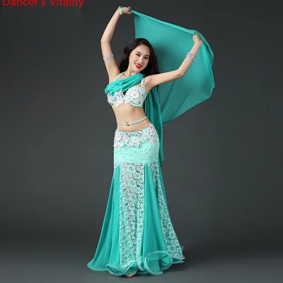 Bra Skirt Belt Женщины Леди Горный хрусталь для танца живота Бюстгальтер ленты и вырезать сращивания юбка Fishbone Конкурс производительности Индийский Восточный костюм - Цвет: Bra Skirt Belt