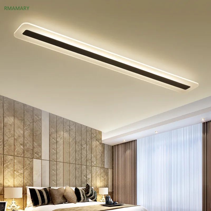 Modern minimalist led light strip ceiling lamp living room bedroom office dining aisle balcony 110-220V | Лампы и освещение