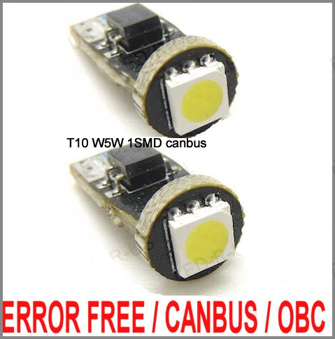 

2 шт. x 12 В T10 W5W 501 1 Вт Ксеноновые белые 1 Светодиодные лампы габаритных огней без ошибок CANBUS