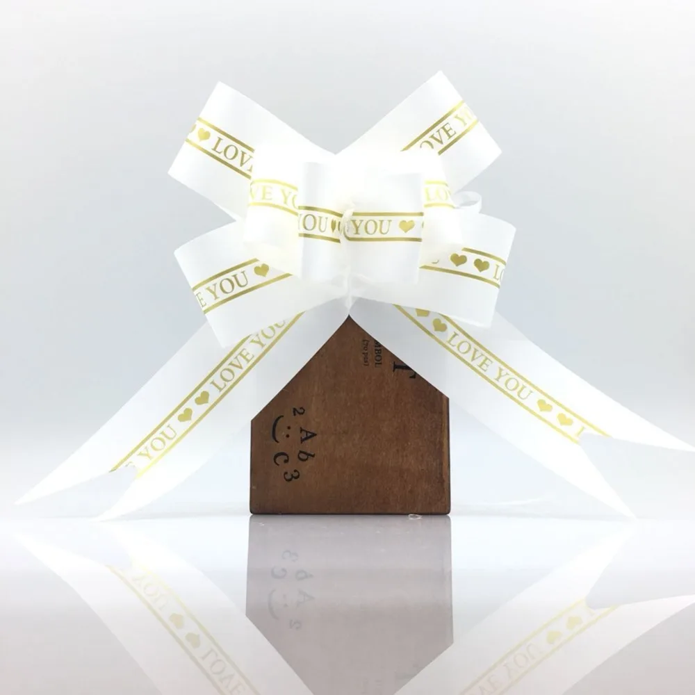 Органзы тянуть цветы подарочная упаковка лук ленты DIY для ремесла свадебные