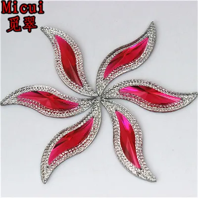 Fuchsia Micui 20 шт 15*50 мм S форма смолы Стразы Кристалл плоский с оборота камень для одежды платье ремесла украшения одежды ZZ558 - Цвет: Fuchsia