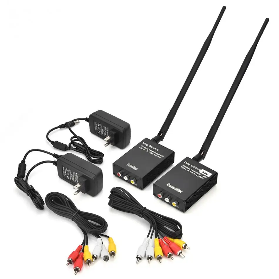 

2.4G 3W 3000mw Wireless Adapter AV Sender Audio Video Transmitter And Receiver for CCTV Camera VCR Recorder RC FPV Monitor