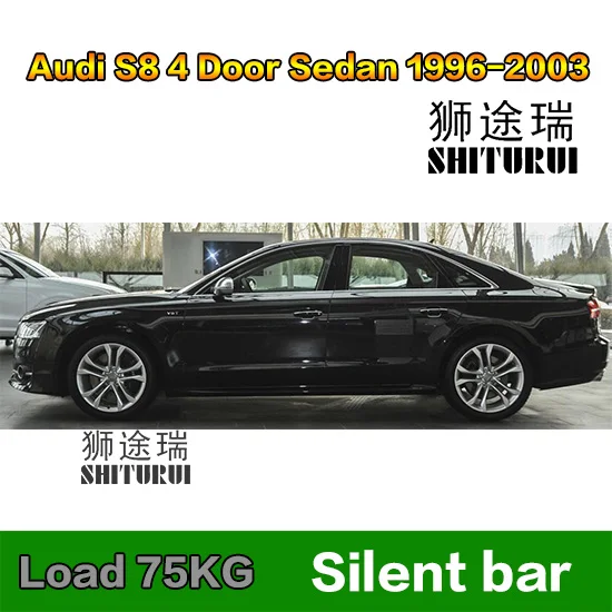 Черный SHITURUI для Audi A1 A3 A6 A4L A5 A8 S4 TT Ультра тихий грузовик на крыше бар автомобиль специальный алюминиевый сплав замок ремня - Цвет: Черный