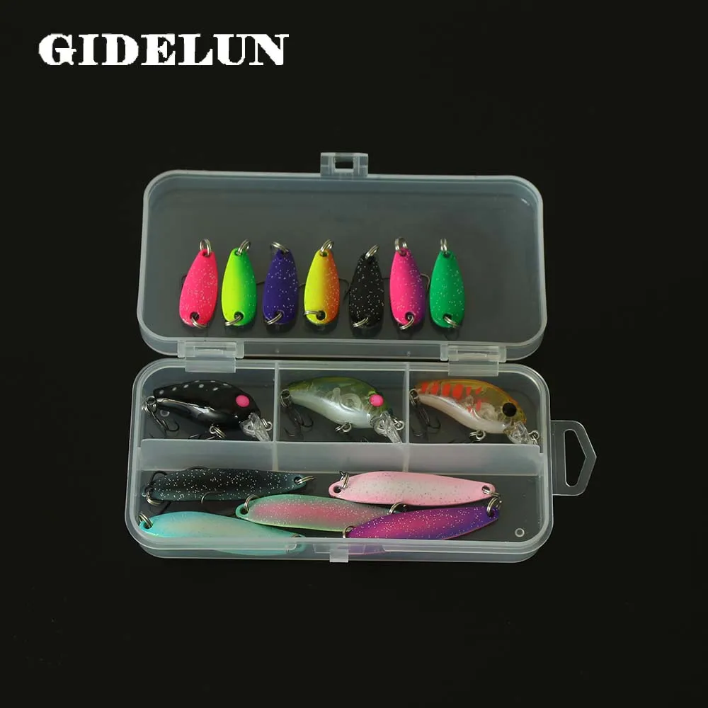 free shipping fishing lure set 15pcs spoon crank bait swimbait wobbler lures hard 2.5g/3.3g/5g | Спорт и развлечения