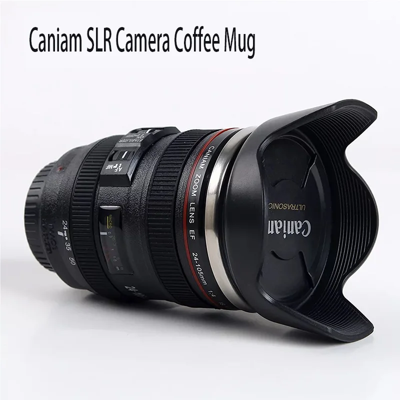 12 унций Новый Caniam SLR объектив камеры 1:1 шкала из нержавеющей стали кофе чай Кружка