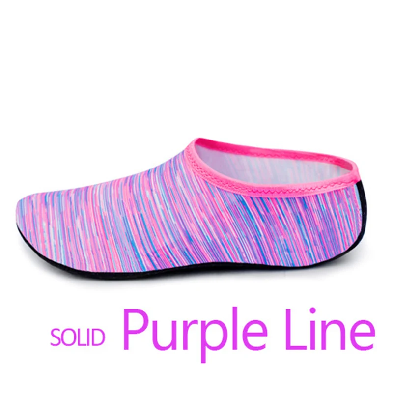 Purple Line UPUPER/пляжная обувь унисекс для водных видов спорта; обувь для плавания; мужские и женские кроссовки; нескользящие шлепанцы для занятий йогой; обувь для плавания - Цвет: Purple Line