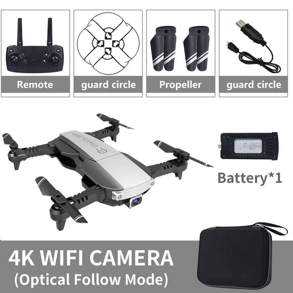 LANSENXI-NVO Квадрокоптер с HD 1080 P/4 K камерой gps Дрон 2,4G Wifi FPV RC Дрон в режиме реального времени Трансмиссия игрушка самолет - Цвет: Black 4K 1Battery