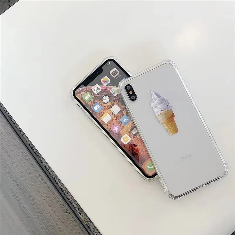Милый конус Мороженое телефон чехол для iphone XS MAX XR X 6 6s 7 8 plus ultra -тонкие и мягкие ТПУ