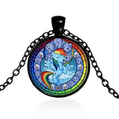 Style 16 SONGDA модное ожерелье My Little Ponies Волшебная Радуга лошадь для маленьких девочек длинная цепочка ожерелье в подарок на день рождения Аниме ювелирные изделия - Окраска металла: Style 16