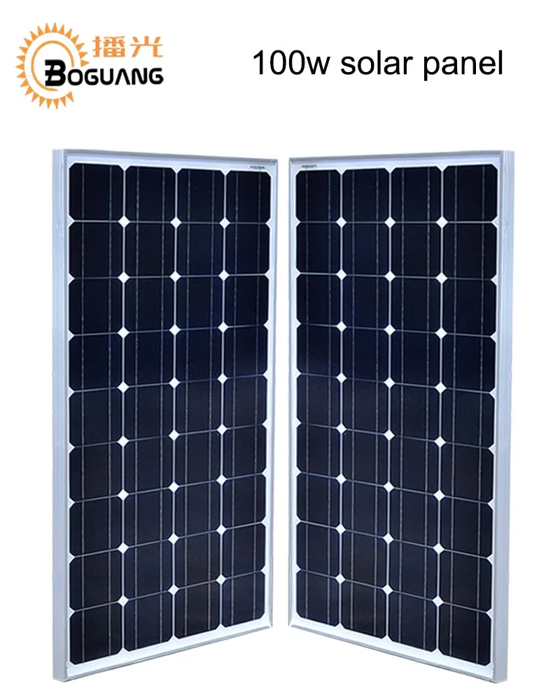 Монокристаллическая солнечная стеклянная панель AU RU 200 Вт 12 В 24 батарея для улицы