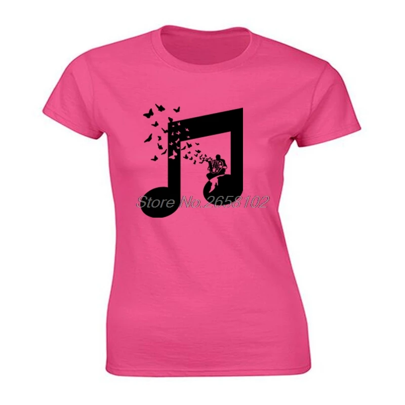 Футболка женская с бабочкой гармошкой красивый художественный дизайн мелодии