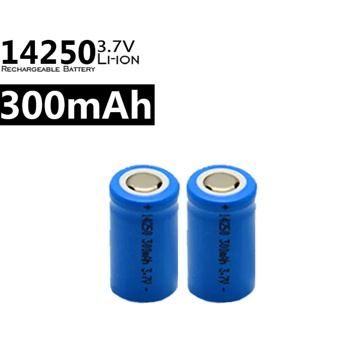 KingWei 10 шт./лот 300 мАч 14250 3 7 В литий ионный аккумулятор для светодиодных фонариков