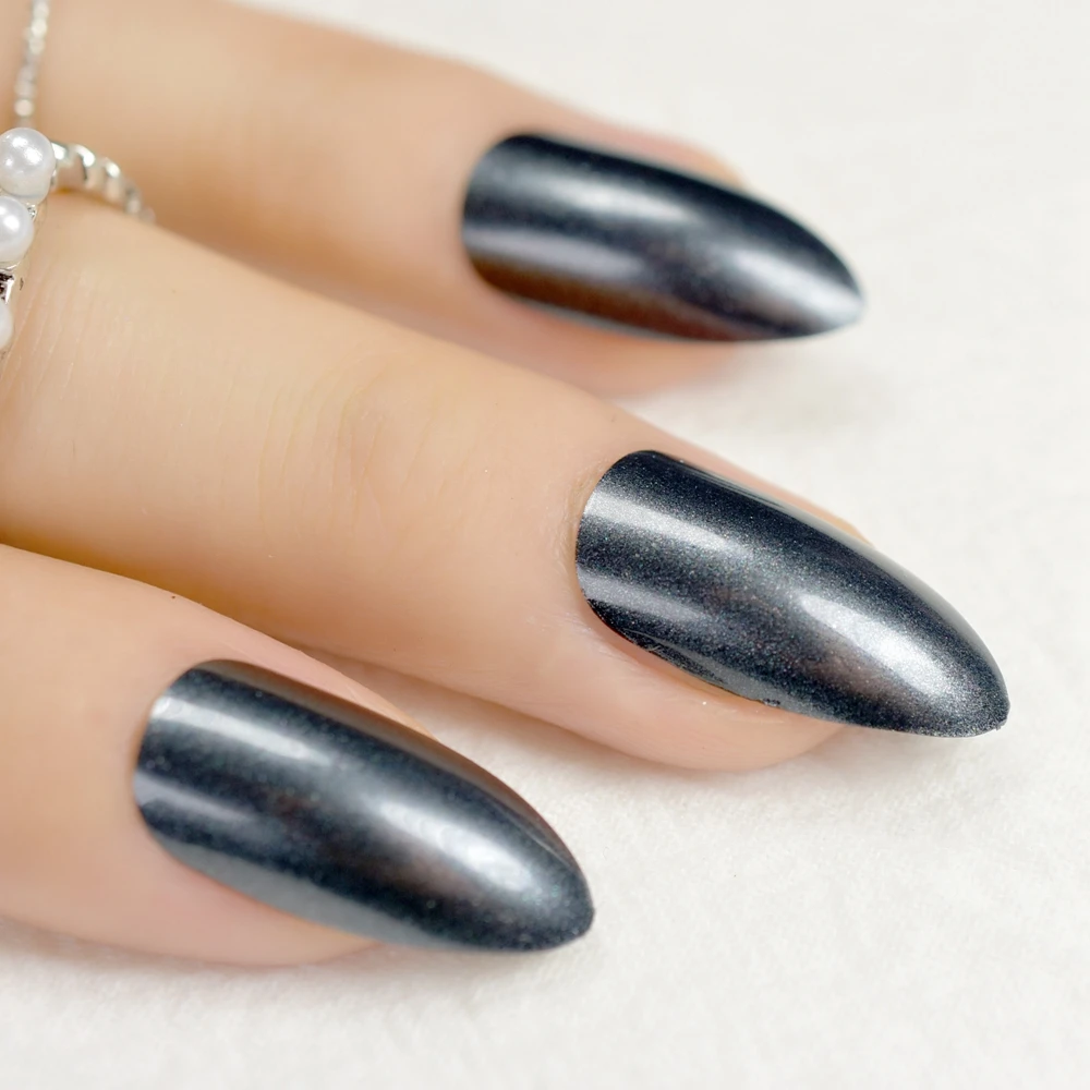 Z761 Stiletto Nail Art Tips белый коралл морской мир гель острые поддельные ногти дизайн нажмите на 24 - Цвет: Z761
