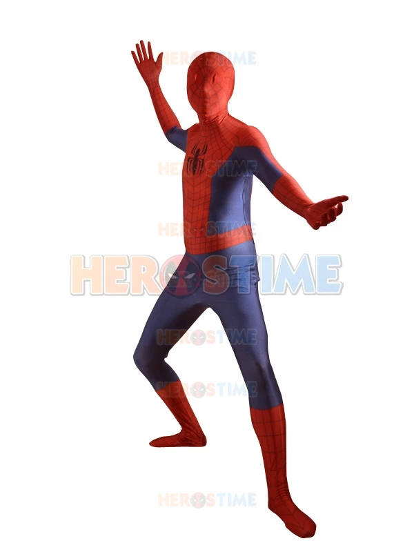 Free Shipping New Ultimate SpiderMan 3D Pattern Costume Spandex Lycra Zentai Spiderman Bodysuit Halloween Cosplay |