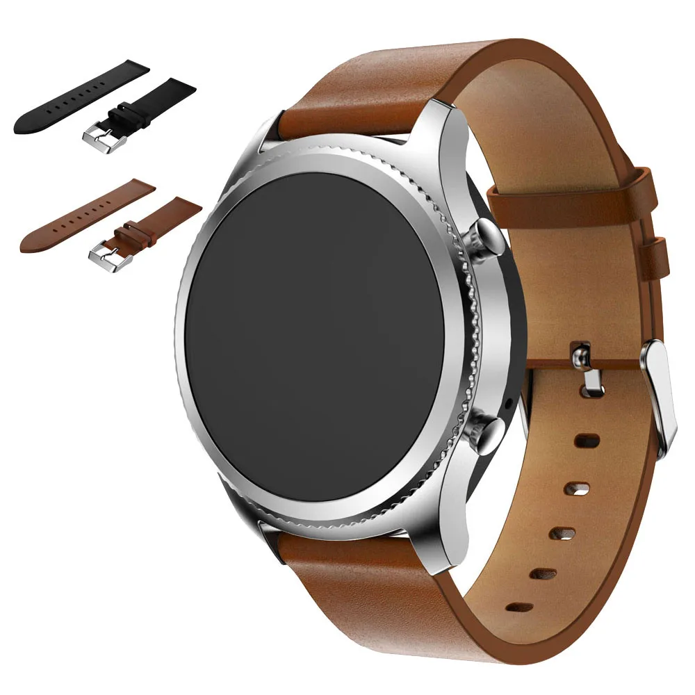Прочные мужские и женские часы из натуральной кожи с ремешком для Samsung Gear S3 Frontier |