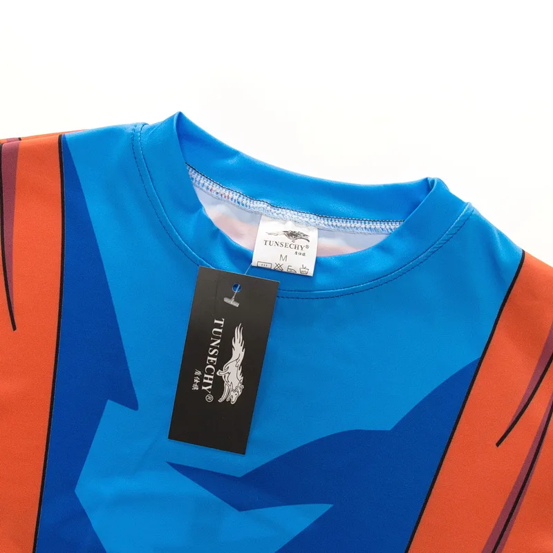 TUNSECHY New Men's Fashion Goku Dragon Ball 3D Print Short Sleeve Cosplay T-Shirt Compression Tshirts Wholesale and retail | Мужская