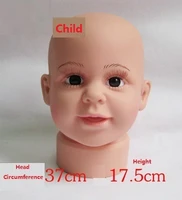 hot sale child head mannequins children woman hat display mannequin small model for cap scarf
